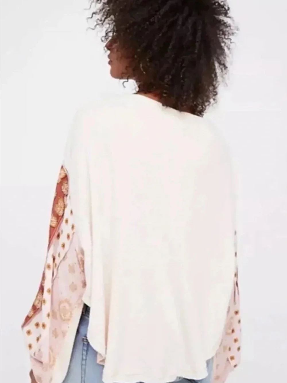 Free People We The Free Boho Blossom Balloon Sleeve Thermal Top Medium Boho